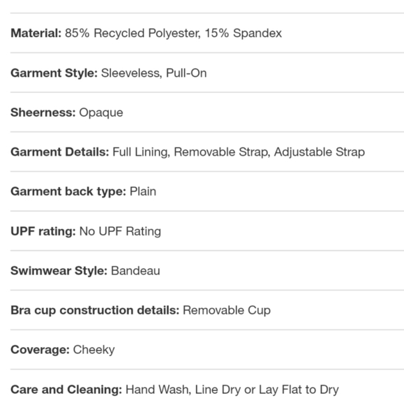 Women's Shirred Ribbed Bandeau Cheeky One Piece Swimsuit Blue Shade & Shore S - Picture 8 of 8